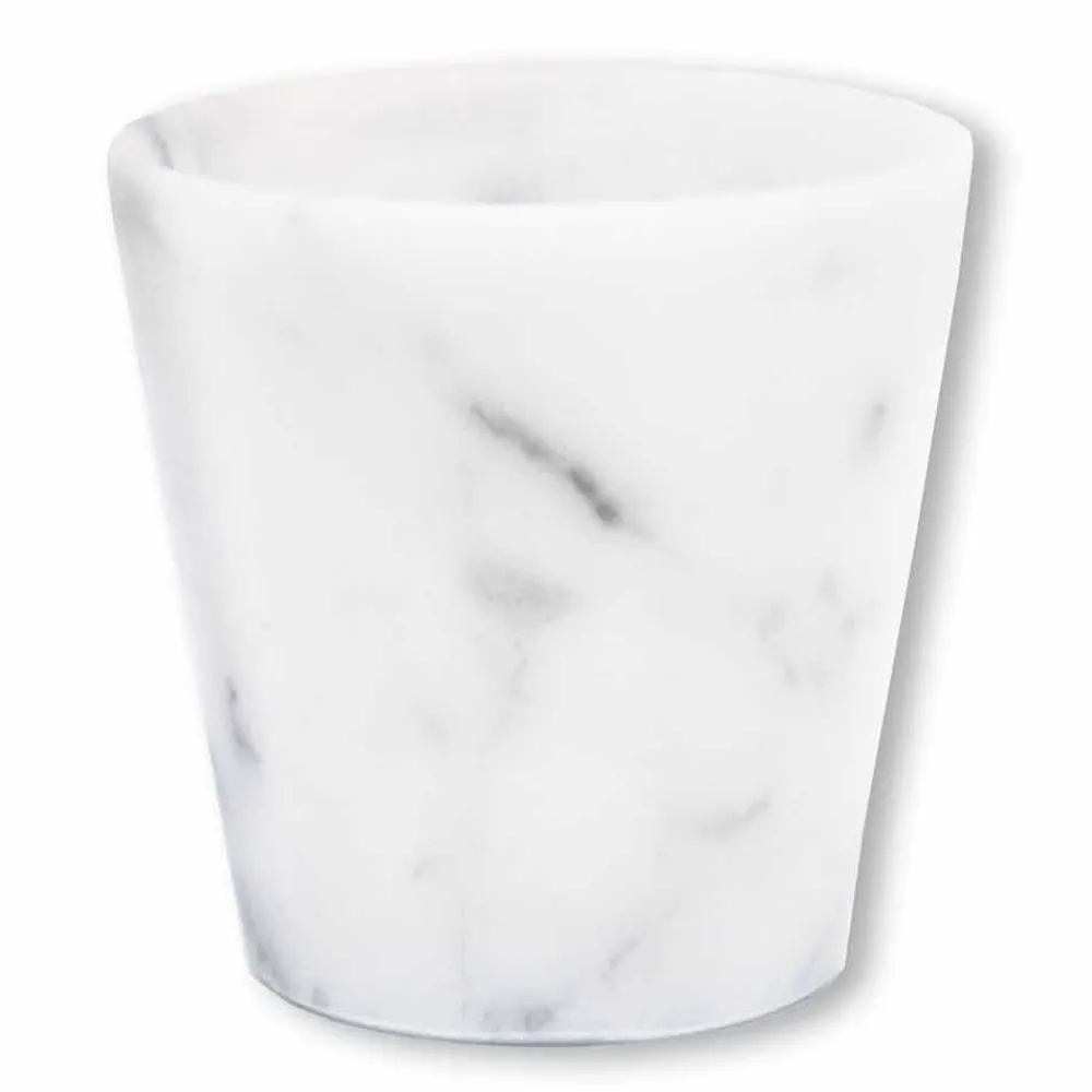 Viadurini Kitchen Gläser Set-Grappaglas aus weißem Carrara-Marmor Made in Italy - Fergie