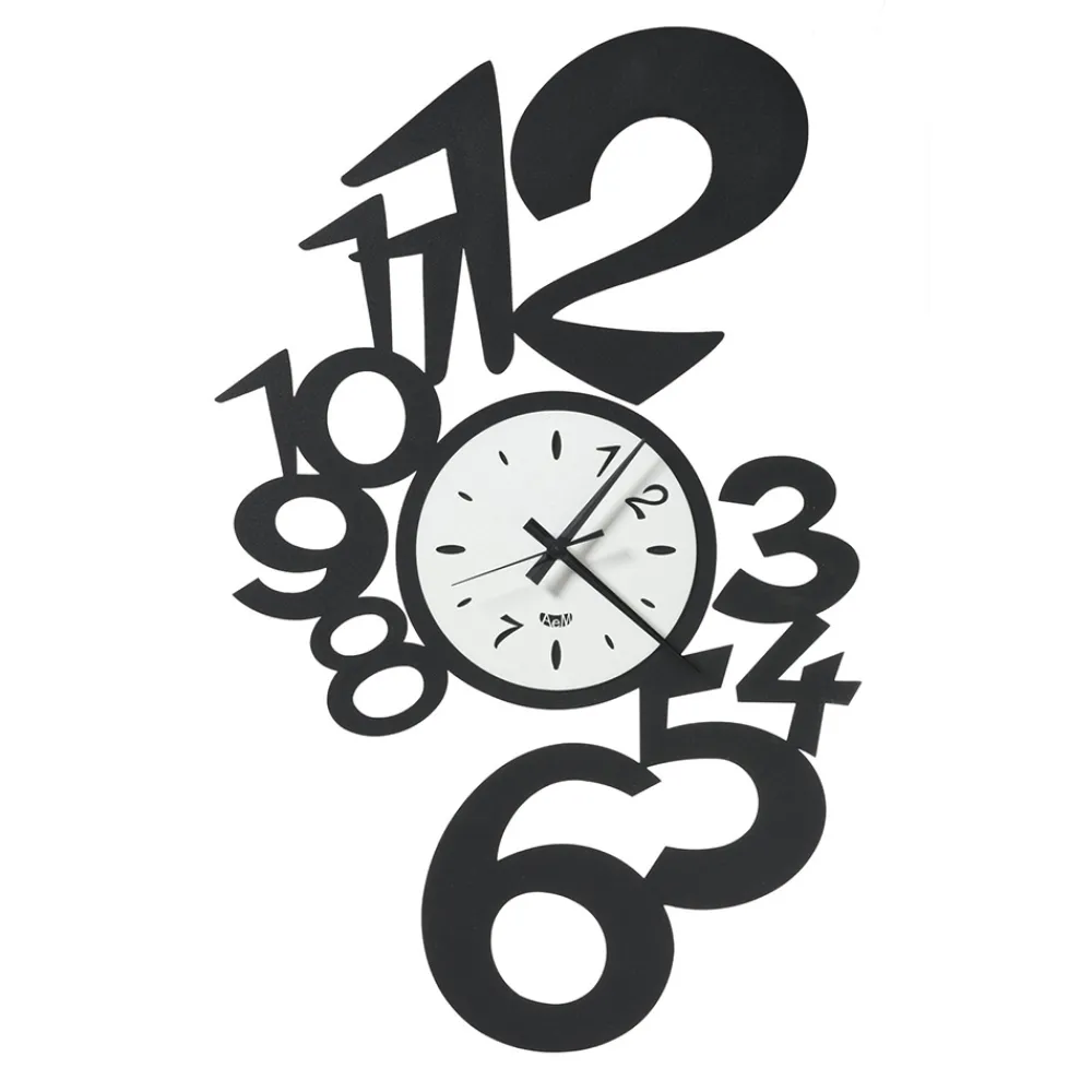 Viadurini Time Design Wanduhren-Große Design-Wanduhr aus Eisen mit externen Zahlen - Wassermann