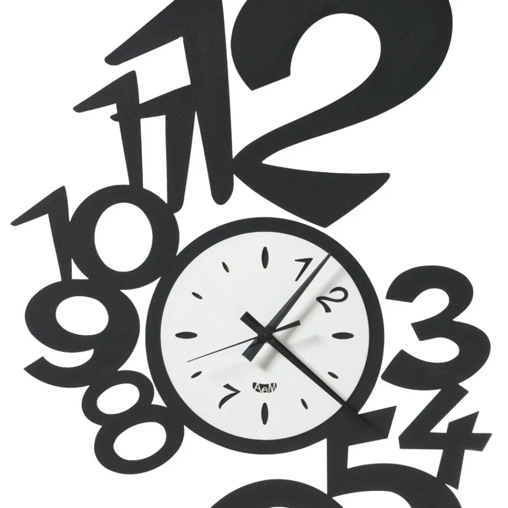 Viadurini Time Design Wanduhren-Große Design-Wanduhr aus Eisen mit externen Zahlen - Wassermann