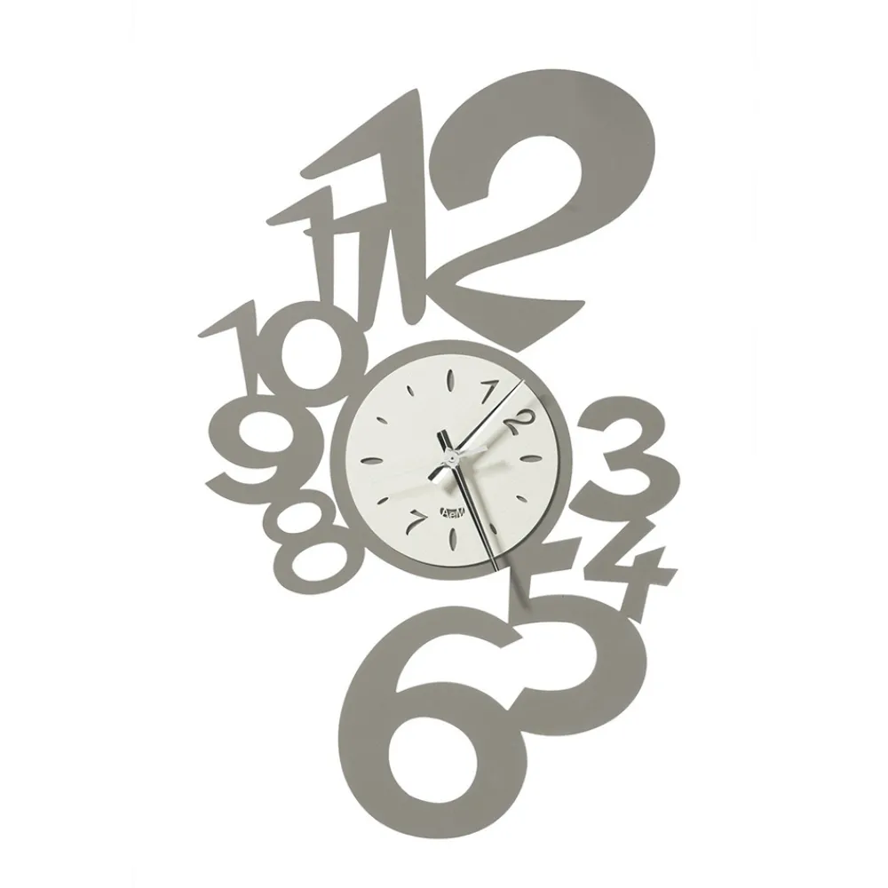 Viadurini Time Design Wanduhren-Große Design-Wanduhr aus Eisen mit externen Zahlen - Wassermann