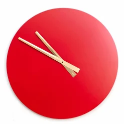 Viadurini Time Design Wanduhren-Große farbige moderne Wanduhr aus rundem Holz - Dione