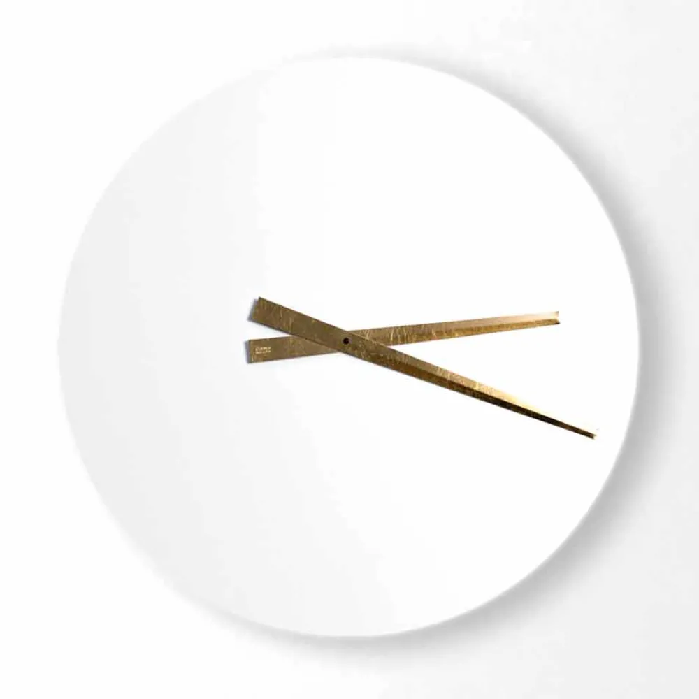 Viadurini Time Design Wanduhren-Große farbige moderne Wanduhr aus rundem Holz - Dione