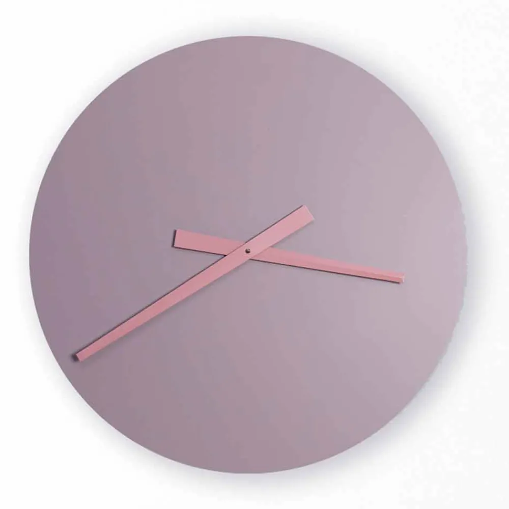 Viadurini Time Design Wanduhren-Große farbige moderne Wanduhr aus rundem Holz - Dione