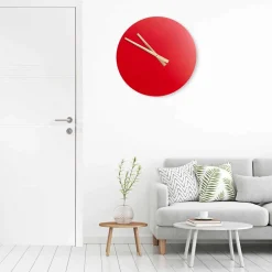 Viadurini Time Design Wanduhren-Große farbige moderne Wanduhr aus rundem Holz - Dione