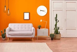 Viadurini Time Design Wanduhren-Große farbige moderne Wanduhr aus rundem Holz - Dione