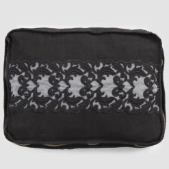 Viadurini Textile Italienische Mode-Große Hose aus Leinen und Baumwolle mit Farnese-Spitze und Reißverschluss, 2 Oberflächen - Mike