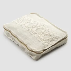 Viadurini Textile Italienische Mode-Große Hose aus Leinen und Baumwolle mit Farnese-Spitze und Reißverschluss, 2 Oberflächen - Mike