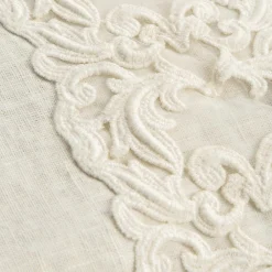 Viadurini Textile Italienische Mode-Große Hose aus Leinen und Baumwolle mit Farnese-Spitze und Reißverschluss, 2 Oberflächen - Mike