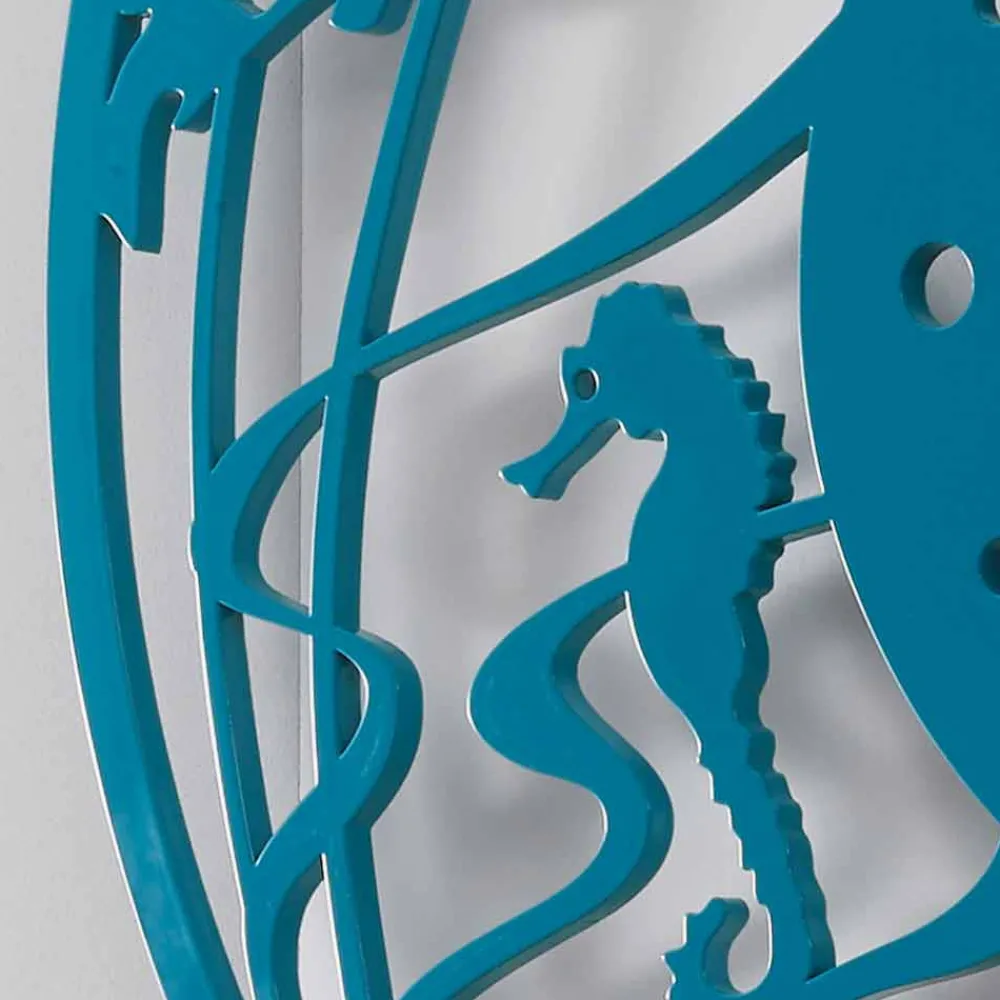 Viadurini Time Design Wanduhren-Große moderne farbige runde hölzerne Wanduhr - Infondoalmar