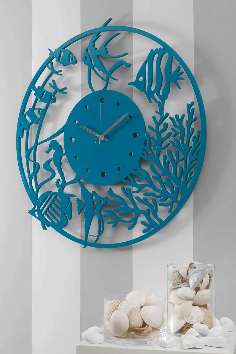 Viadurini Time Design Wanduhren-Große moderne farbige runde hölzerne Wanduhr - Infondoalmar