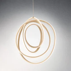 Viadurini Lighting Moderne Pendelleuchten-Große oder kleine LED-Pendelleuchte im Design Gold Metall - Point