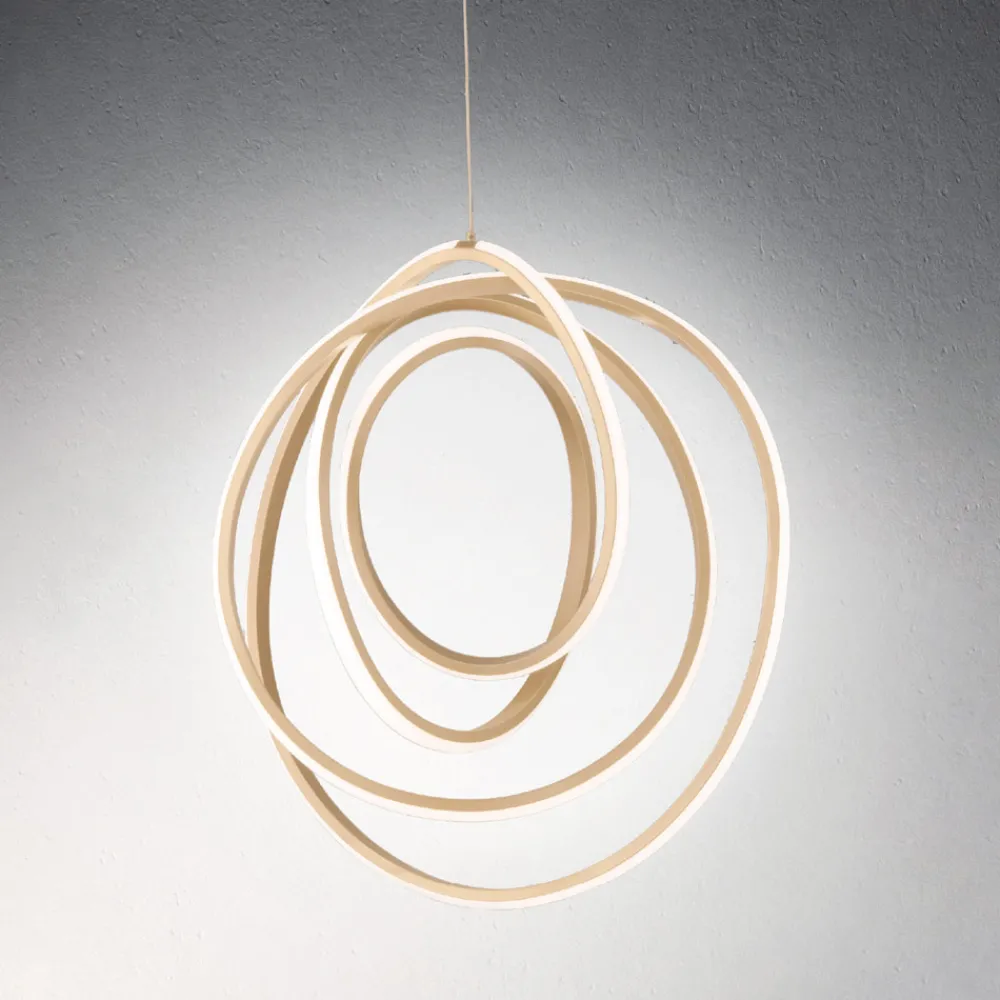 Viadurini Lighting Moderne Pendelleuchten-Große oder kleine LED-Pendelleuchte im Design Gold Metall - Point