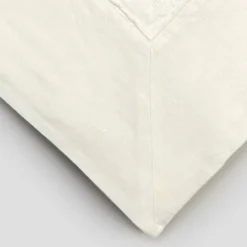 Viadurini Textile Tischdecken-Große rechteckige schwere weiße Leinentischdecke mit gerahmten Kanten - Davinci