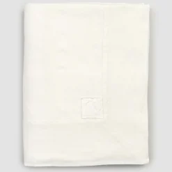 Viadurini Textile Tischdecken-Große rechteckige schwere weiße Leinentischdecke mit gerahmten Kanten - Davinci