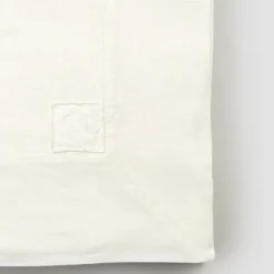 Viadurini Textile Tischdecken-Große rechteckige schwere weiße Leinentischdecke mit gerahmten Kanten - Davinci