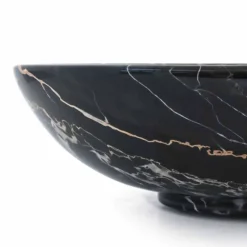 Viadurini Kitchen Becher Set Design-Große runde Schüssel aus Portoro oder Paonazzo Marmor Made in Italy - Glazer