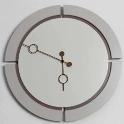 Viadurini Time Design Wanduhren-Große runde Wanduhr im modernen Design in Braun- und Beigeholz - Osvego