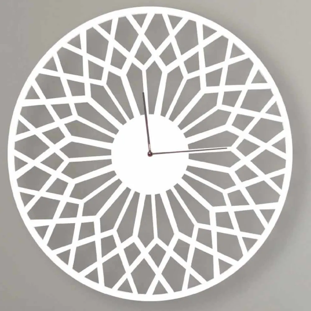 Viadurini Time Design Wanduhren-Große und moderne Design Wanduhr aus rundem Holz - Dandalo