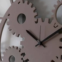 Viadurini Time Design Wanduhren-Große und runde schäbige farbige hölzerne Wanduhr - Mechanismus