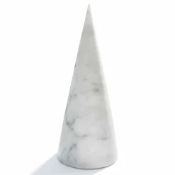 Viadurini Living Deko Artikel Und Wohnaccessoires-Großer dekorativer Kegel aus weißem Carrara-Marmor Made in Italy - Connu