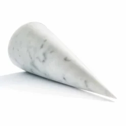 Viadurini Living Deko Artikel Und Wohnaccessoires-Großer dekorativer Kegel aus weißem Carrara-Marmor Made in Italy - Connu