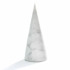 Viadurini Living Deko Artikel Und Wohnaccessoires-Großer dekorativer Kegel aus weißem Carrara-Marmor Made in Italy - Connu