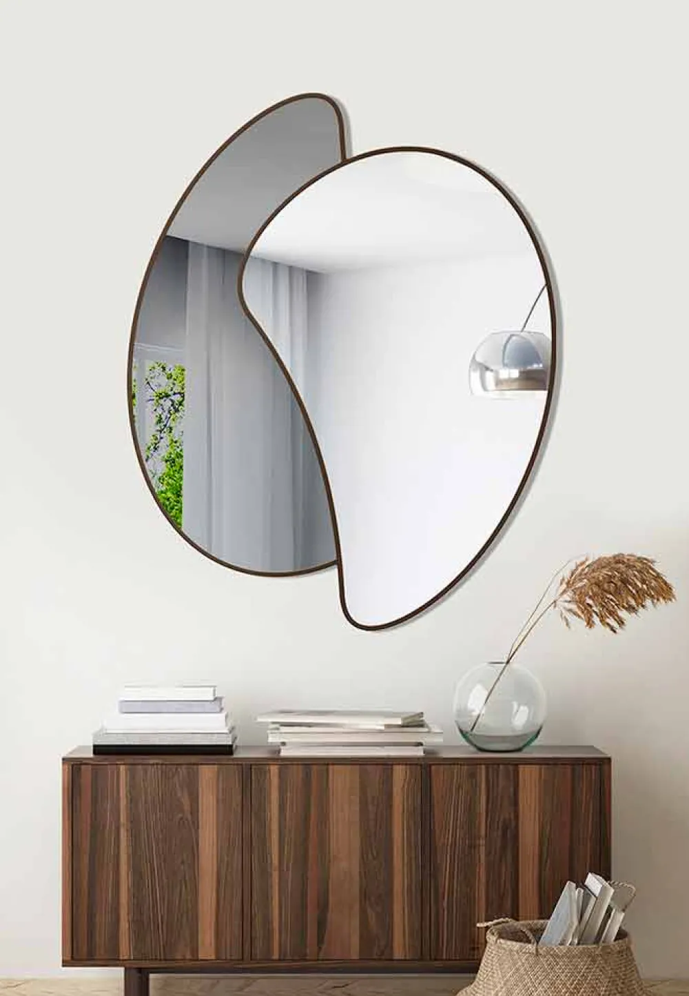 Viadurini Living Wandspiegel-Großer Design-Wandspiegel mit moderner farbiger Struktur - Mantra