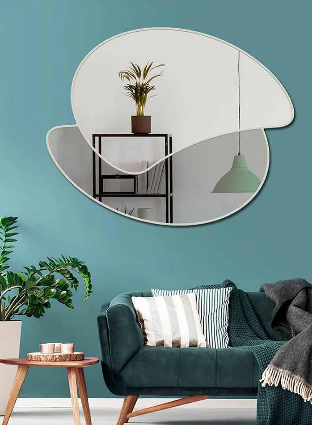 Viadurini Living Wandspiegel-Großer Design-Wandspiegel mit moderner farbiger Struktur - Mantra