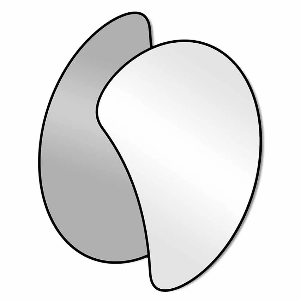 Viadurini Living Wandspiegel-Großer Design-Wandspiegel mit moderner farbiger Struktur - Mantra