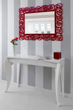 Viadurini Decor Wandspiegel-Großer moderner Wandspiegel aus rotem Plexiglas - Rosalinda