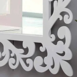 Viadurini Decor Wandspiegel-Großer rechteckiger Wandspiegel aus modernem Weißholz - Cortese