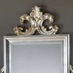 Viadurini Classic Wandspiegel-großer Repro Wandspiel in Altsilber 118x240 Guy