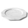 Viadurini Decor Geschirr Teller-Großer Speiseteller aus satiniertem Arabescato-Marmor im italienischen Design - Rhodium