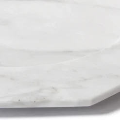 Viadurini Decor Geschirr Teller-Großer Speiseteller aus satiniertem Arabescato-Marmor im italienischen Design - Rhodium