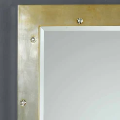 Viadurini Classic Standspiegel|Wandspiegel-großer Stand und Wandspiegelaus Blattsilber mit Swarovskisteinen Vivien