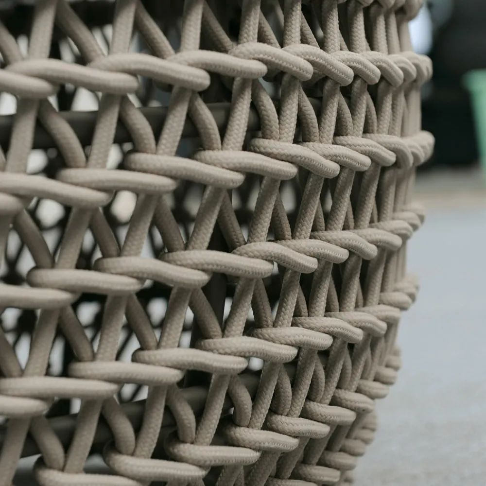 Viadurini in the Garden Sonnenliegen-Gummi Garten Chaiselongue mit Seil gewebte Struktur - Shuffle