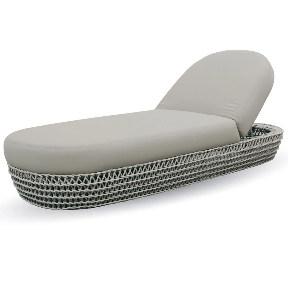 Viadurini in the Garden Sonnenliegen-Gummi Garten Chaiselongue mit Seil gewebte Struktur - Shuffle