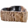 Viadurini Bathroom Holzwaschbecken-Hadnmade Aufsatzwaschtisch aus fossilem Holz, Neirone