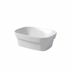 Viadurini Bathroom Keramikwaschbecken-Halb versenktes Design-Waschbecken aus weißem oder farbigem Keramik-Trabia