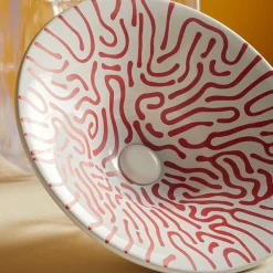 Viadurini Bathroom Keramikwaschbecken-Halbeinbauwaschbecken aus hochwertigem französischem Porzellan – Pausa