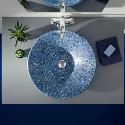 Viadurini Bathroom Waschbecken Aus Fire Clay-Halbeinbauwaschbecken aus Schamottstein in verschiedenen Ausführungen, hergestellt in Italien – Capatosta