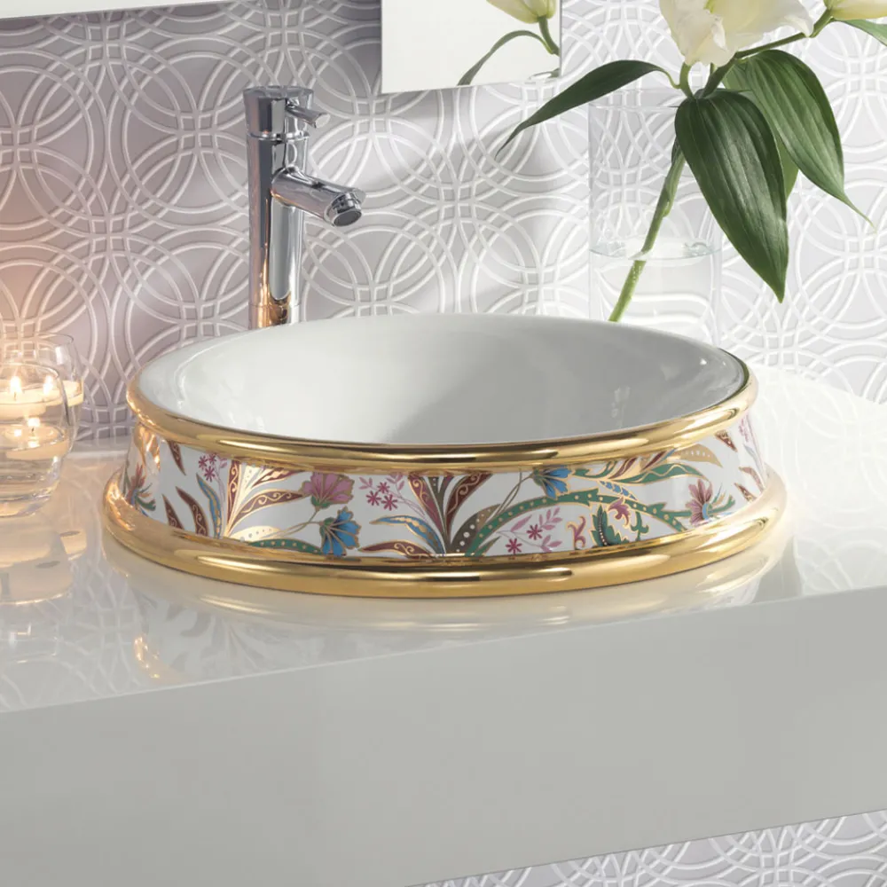 Viadurini Bathroom Waschbecken Aus Fire Clay-Halbeinbauwaschbecken in verschiedenen Ausführungen aus Schamott, hergestellt in Italien – Erasmo