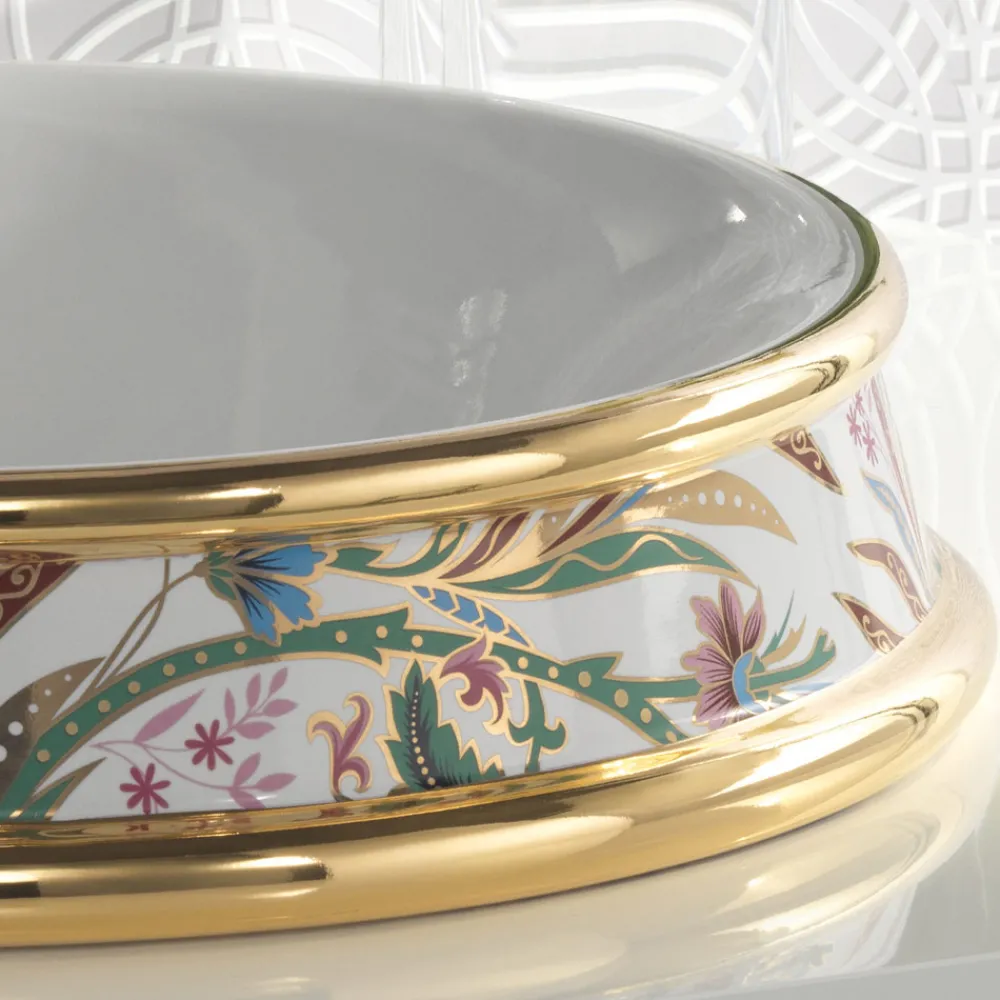 Viadurini Bathroom Waschbecken Aus Fire Clay-Halbeinbauwaschbecken in verschiedenen Ausführungen aus Schamott, hergestellt in Italien – Erasmo