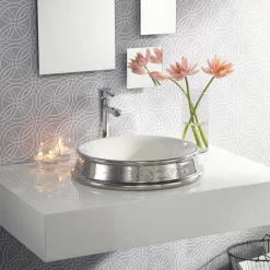 Viadurini Bathroom Waschbecken Aus Fire Clay-Halbeinbauwaschbecken in verschiedenen Ausführungen aus Schamott, hergestellt in Italien – Erasmo