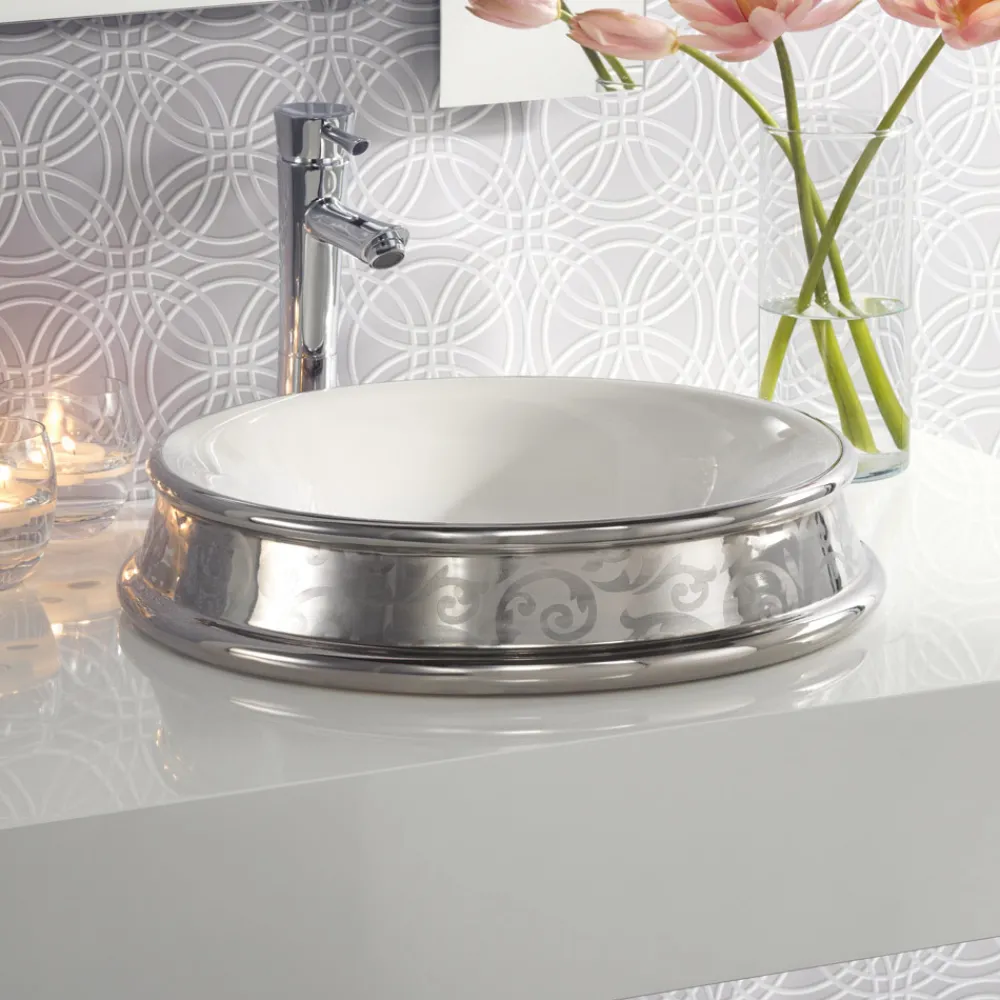 Viadurini Bathroom Waschbecken Aus Fire Clay-Halbeinbauwaschbecken in verschiedenen Ausführungen aus Schamott, hergestellt in Italien – Erasmo