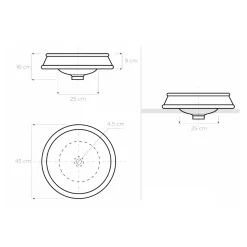 Viadurini Bathroom Waschbecken Aus Fire Clay-Halbeingelassenes Badezimmerwaschbecken aus Schamott, hergestellt in Italien – Erasmo