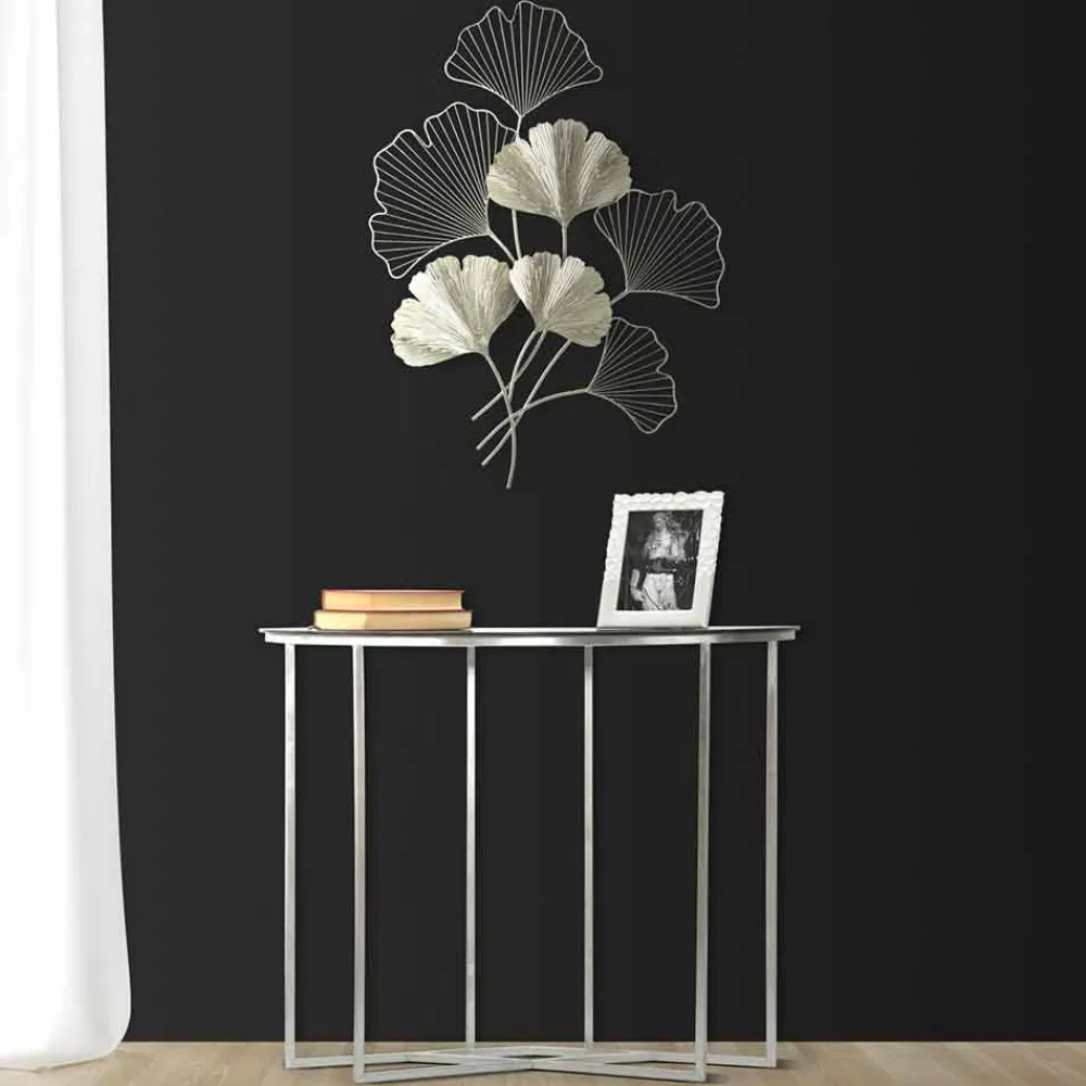 Viadurini Living Konsolentisch Flur-Halbkreisförmige Wohnzimmerkonsole im modernen Stil aus Eisen und Glas - Augusta