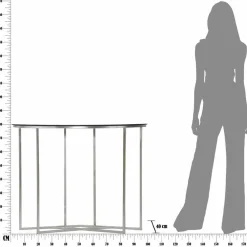 Viadurini Living Konsolentisch Flur-Halbkreisförmige Wohnzimmerkonsole im modernen Stil aus Eisen und Glas - Augusta