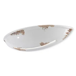 Ferroluce Vintage Wandleuchten-Halbmond-Wandleuchte mit 2 Lichtern aus handbemalter Keramik - Triest