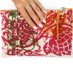 Viadurini by Marchi 1633 Italienische Mode-Handbedruckte einteilige Clutch aus Baumwolle, 2 Stück - Viadurini von Marchi